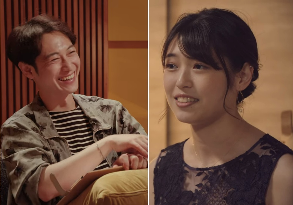 Edited stills from love is blind japan